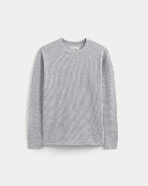 Alternative view of Thermal Crew in Cozy Waffle | Soft Heather Grey