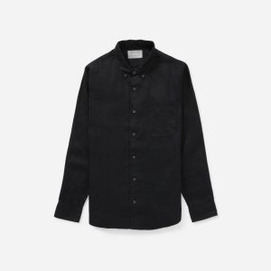 Alternative view of The Classic Shirt in Linen | Black
