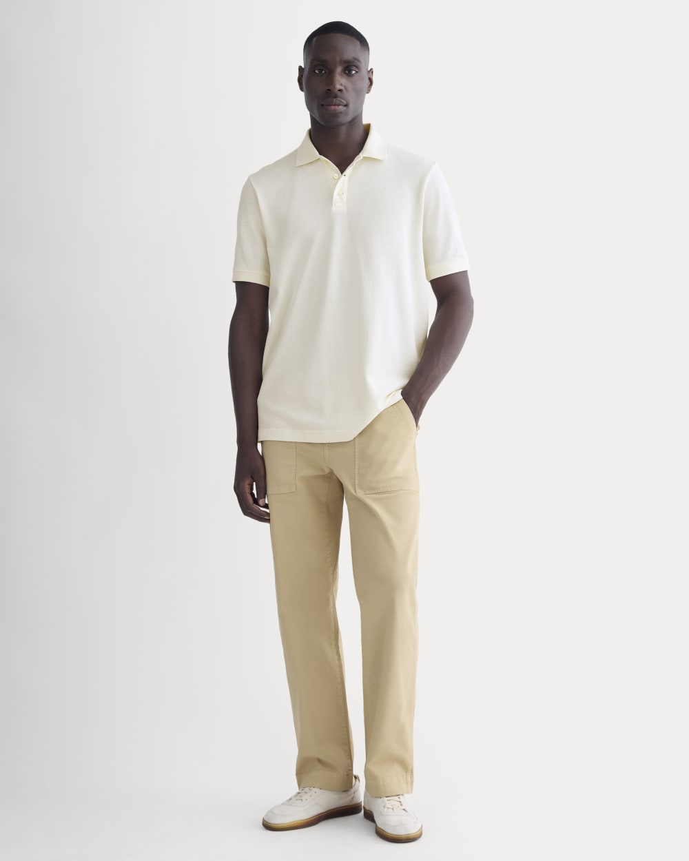 The Pique Polo | Bone - Image 3