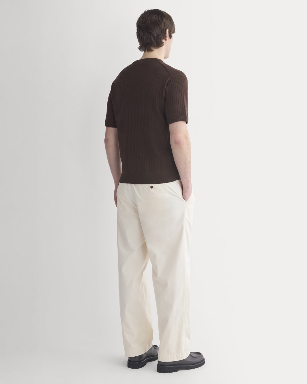 Textured Knit Tee | Coffee Bean - Image 5