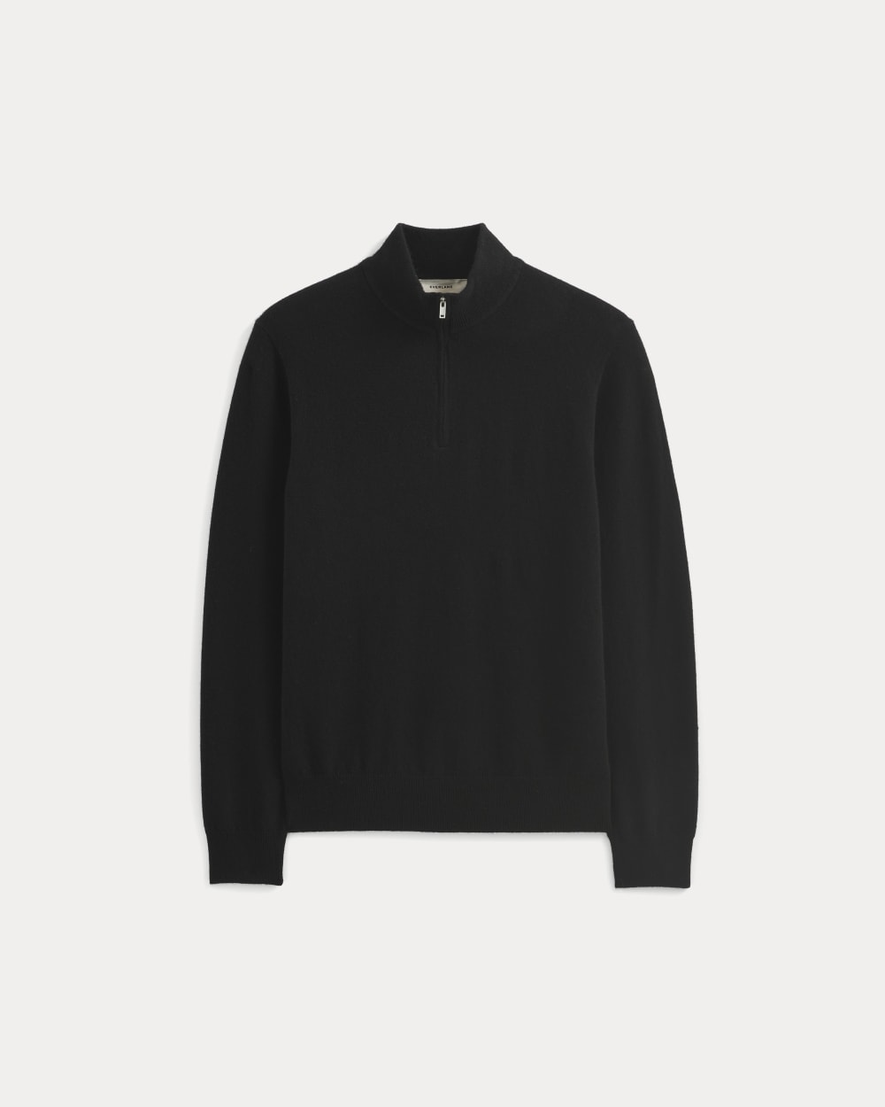 Cashmere Quarter Zip Sweater | Black - Image 2