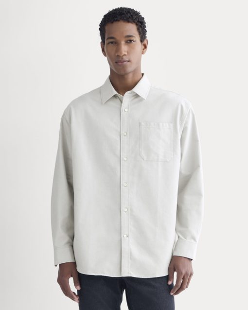 Oversized Oxford Shirt | Grey