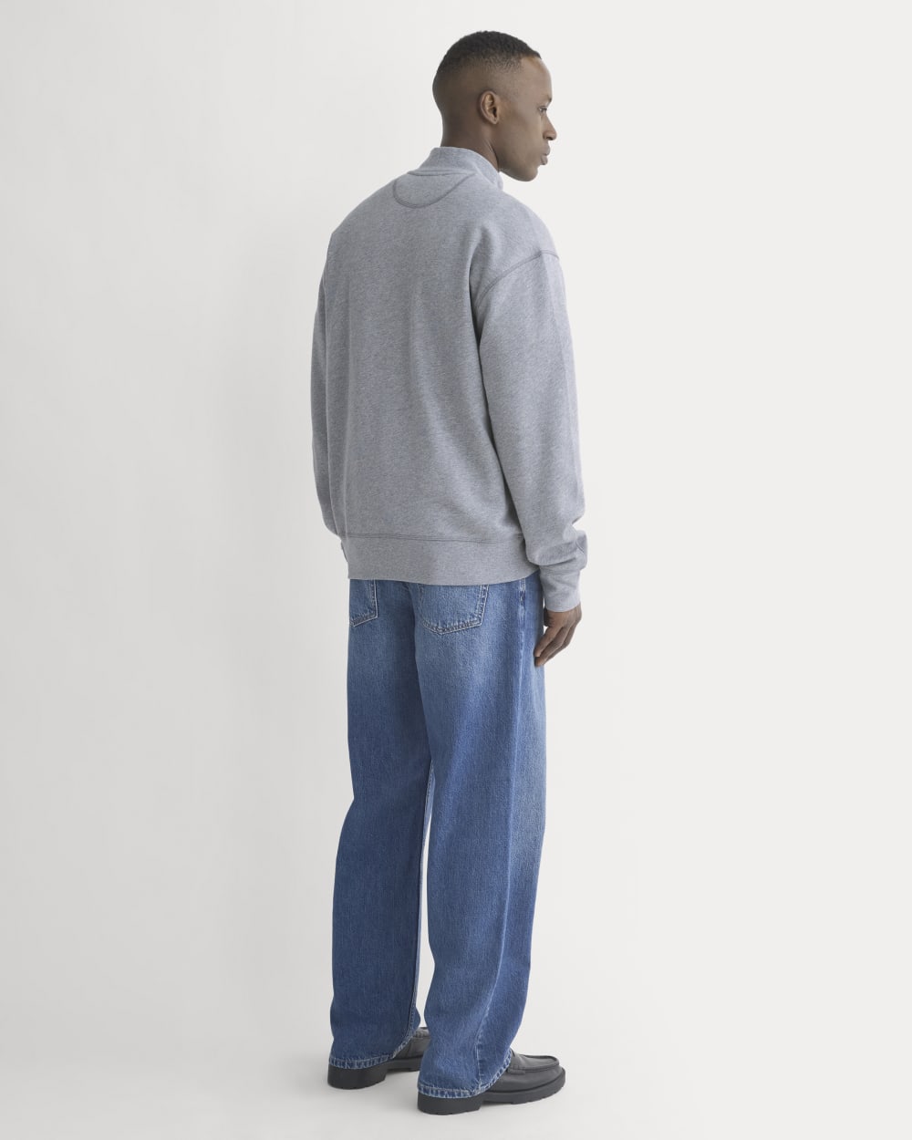 Lightweight Terry Zip Pullover | Vintage Heather Grey - Image 5