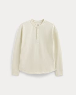 Alternative view of Thermal Henley in Cozy Waffle | Bone