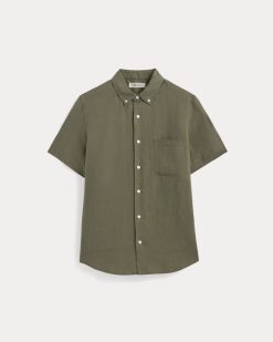 Alternative view of The Classic Short-Sleeve Shirt in Linen | Kalamata