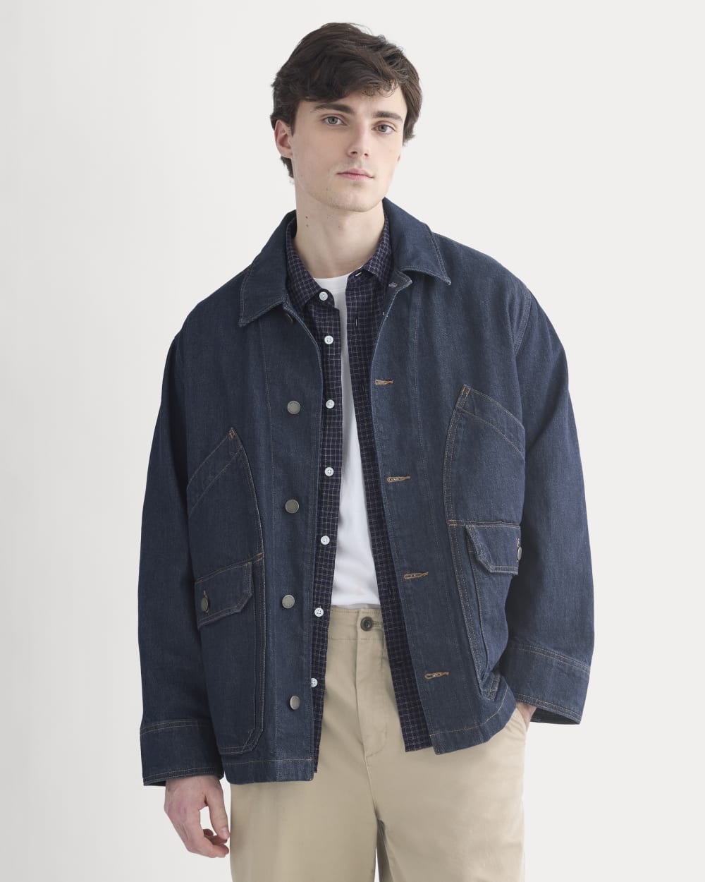 Relaxed Denim Barn Jacket | Dark Rinse - Image 4