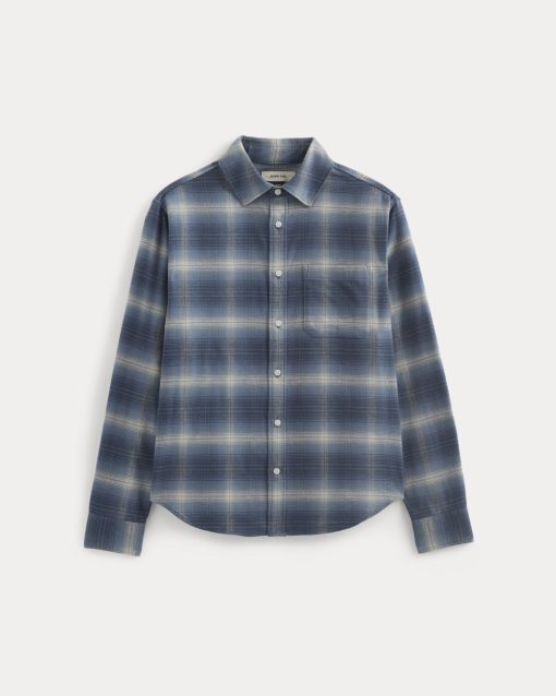 Alternative view of Brushed Flannel Shirt | Blue Ombre Plaid