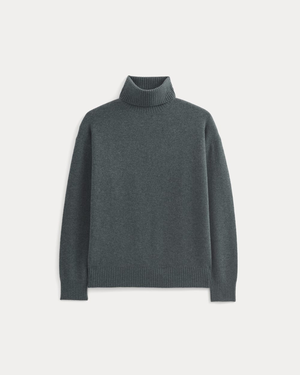 Luxe Merino Relaxed Turtleneck | Heather Midnight Navy - Image 2