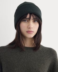Alternative view of The Cabin Beanie | Heathered Dark Sea