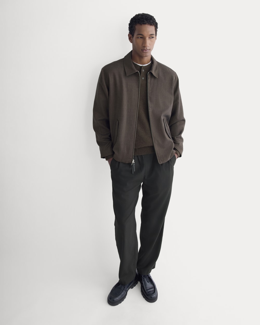 Tailored Zip Jacket | Heathered Fudge - Image 6