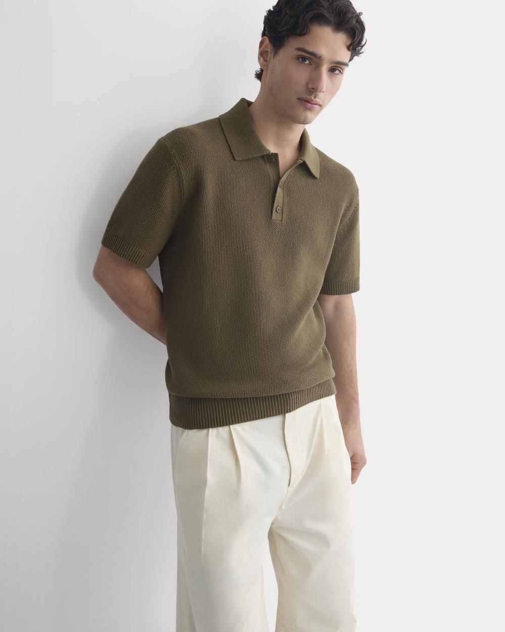 Seed Stitch Polo | Beech - Image 4