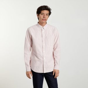 Alternative view of The Slim-Fit Japanese Oxford | Red / White | Regular