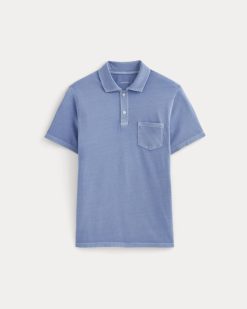 Alternative view of The Essential Organic Garment-Dyed Polo | Granada Sky Blue Garment Dye