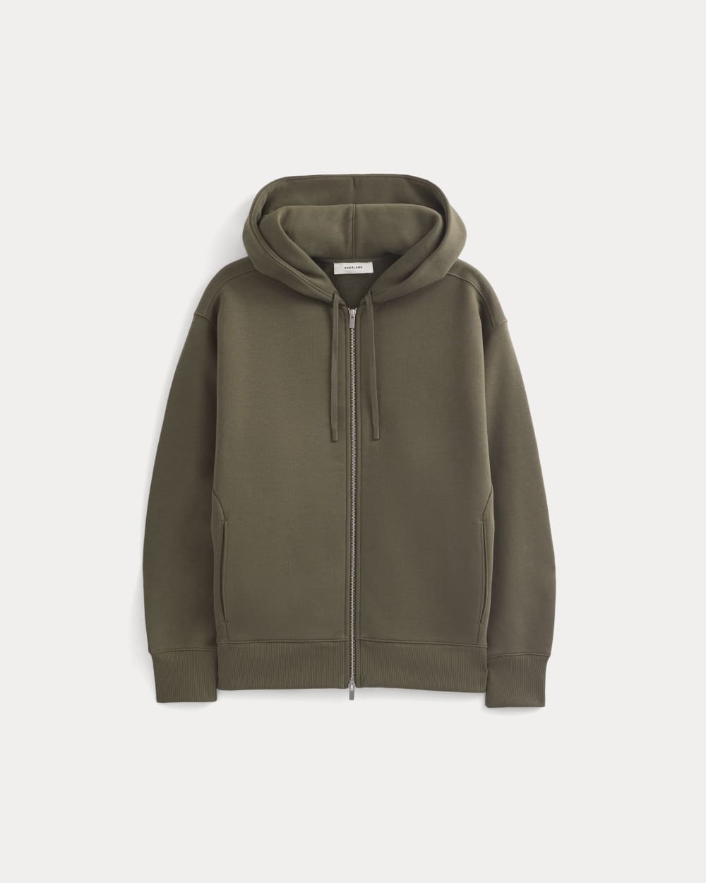 Luxe Fleece Full-Zip Hoodie | Olive Night - Image 2