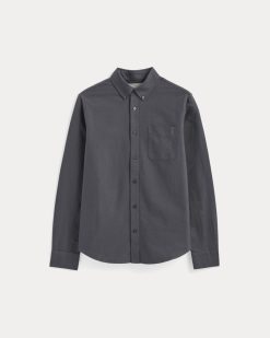 Alternative view of The Classic Oxford Shirt | Slate Grey | Tall