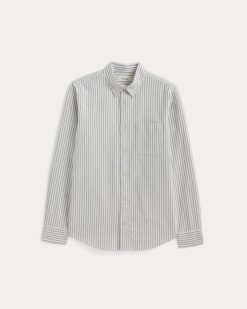 Alternative view of The Slim Oxford Shirt | Bone/Navy | Tall