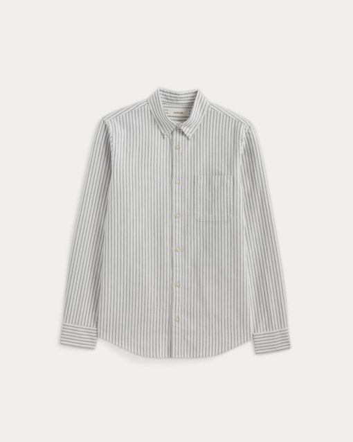 Alternative view of The Slim Oxford Shirt | Bone/Navy | Tall