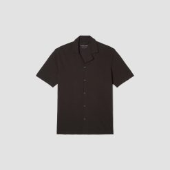 Alternative view of The Pique Short-Sleeve Shirt | Black