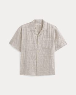 Alternative view of Textured Voile Resort Shirt | Natural Plaid