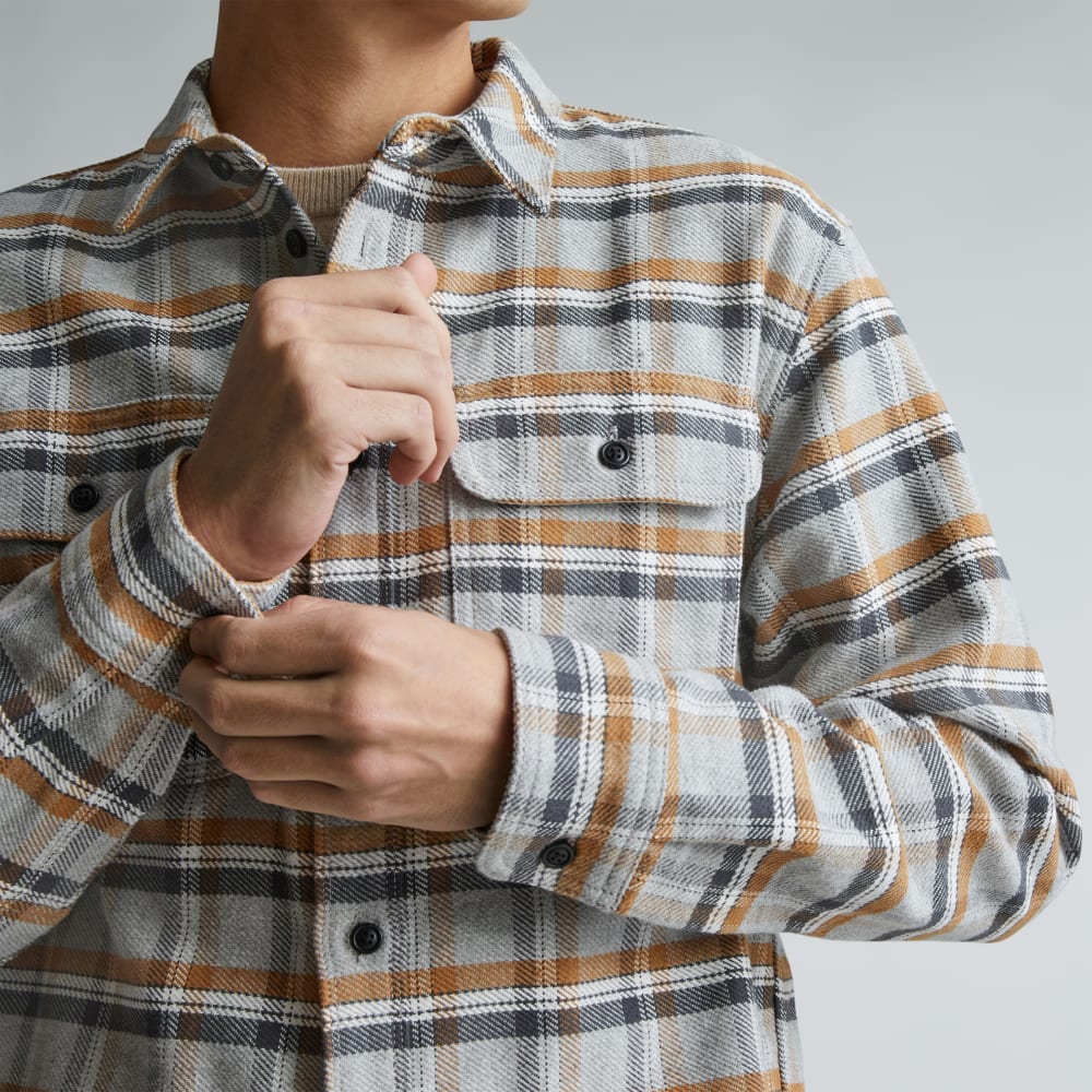 The Heavyweight Overshirt | Uniform | Tobacco Brown / Heather Grey Plaid - Image 7