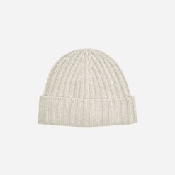 Alternative view of The Cashmere Beanie | Pale Heather Grey