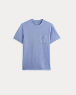 Alternative view of The Essential Organic Garment-Dyed Crew | Granada Sky Blue Garment Dye