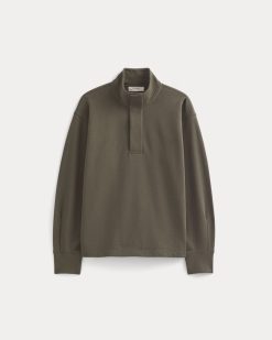 Alternative view of Off-Duty Terry Pullover | Olive Night