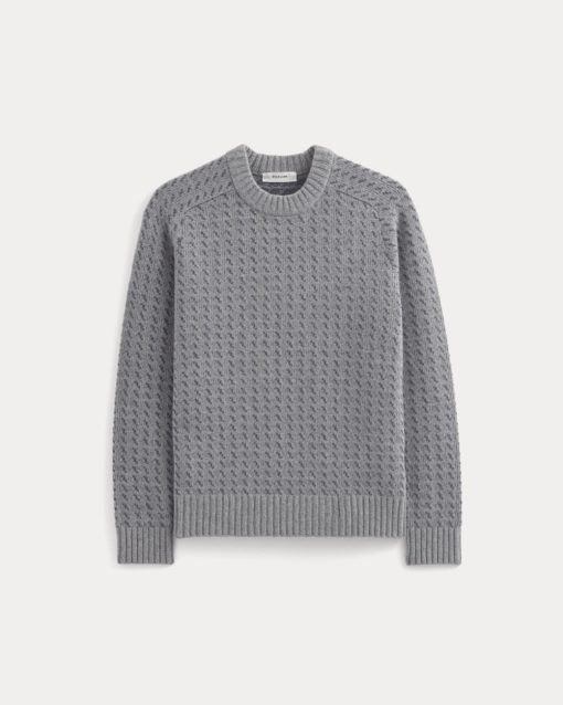 Alternative view of Wool Cashmere Nordic Crew | Vintage Heather Grey