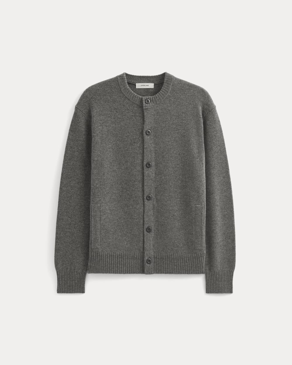 Luxe Merino Crew Cardigan | Heathered Charcoal - Image 2