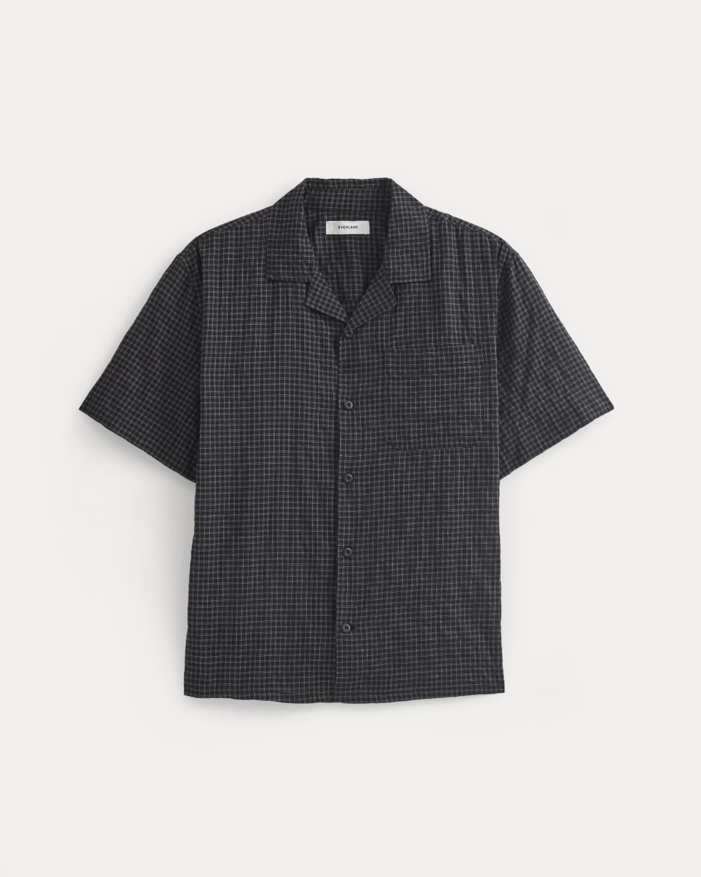 Textured Voile Resort Shirt | Black Plaid - Image 2