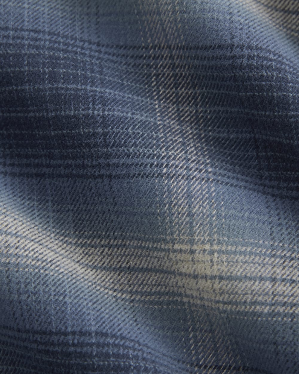 Brushed Flannel Shirt | Blue Ombre Plaid - Image 6
