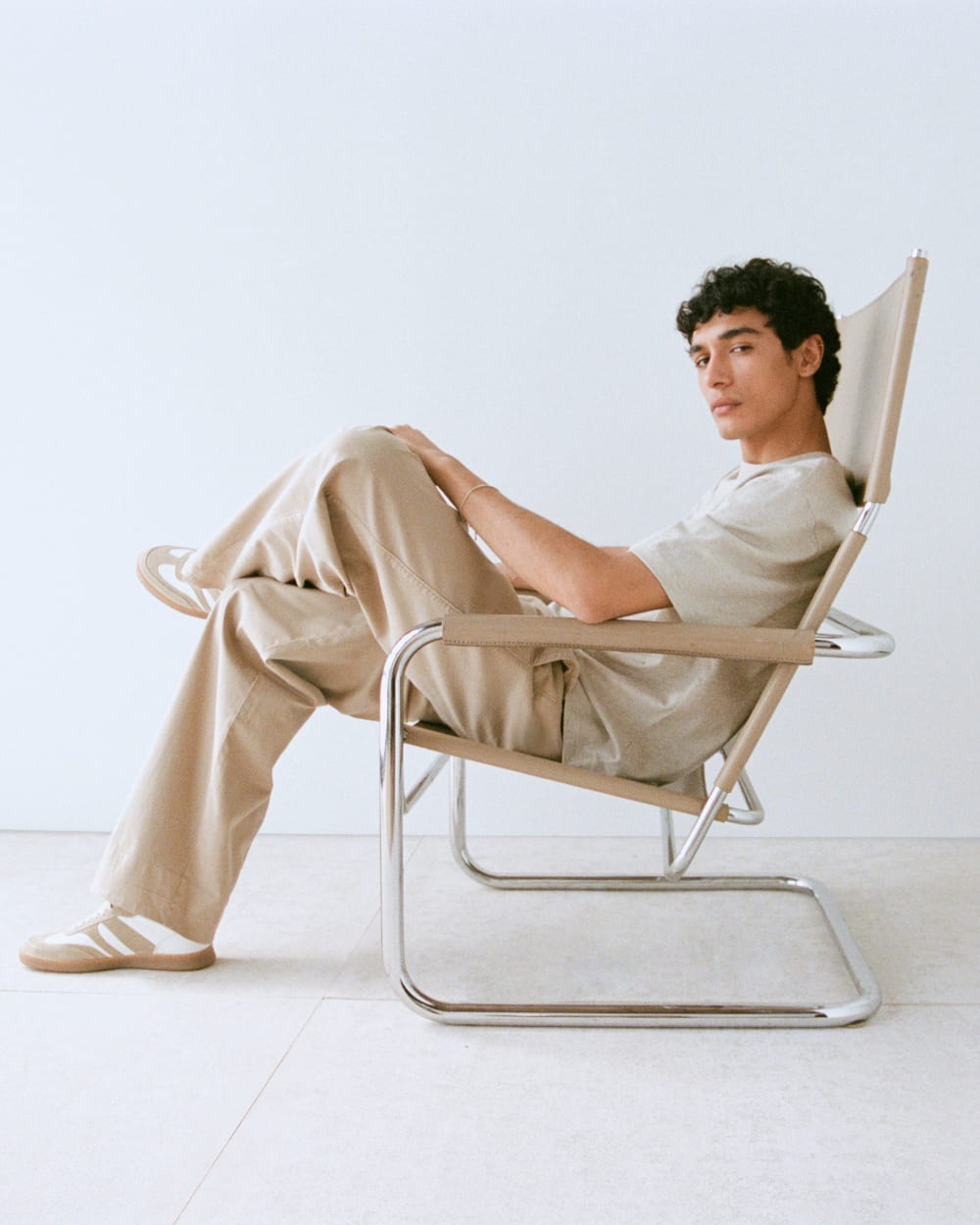 Archive Relaxed-Fit Cotton Crew | Heathered Oatmeal - Image 5