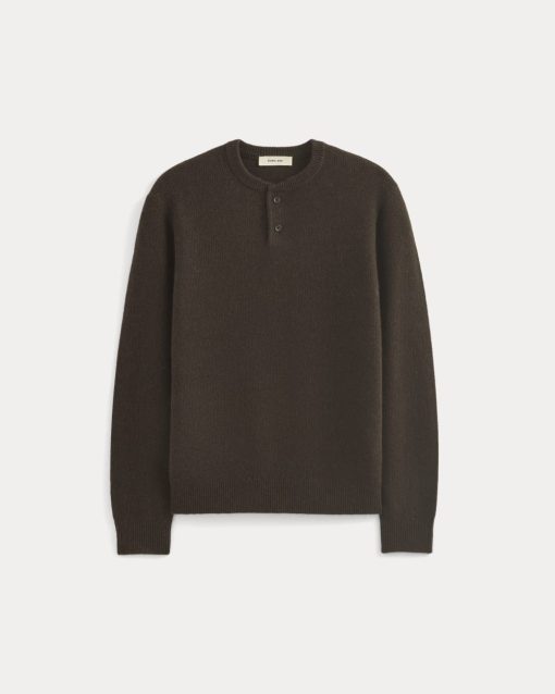 Alternative view of Henley in Wool Cashmere | Americano