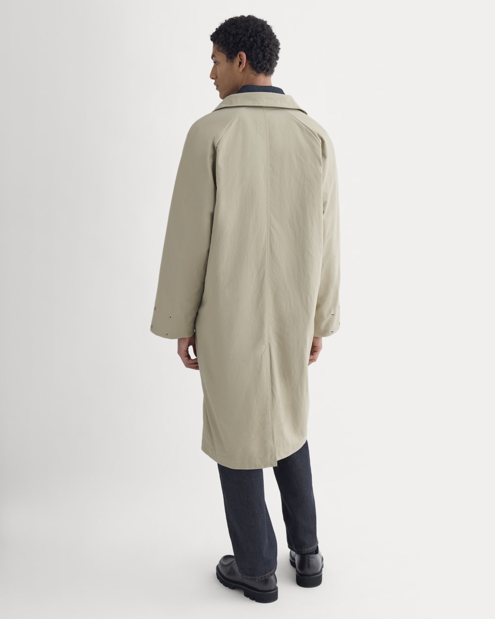 Re:Cycled Nylon Mac Coat | Trench Coat Khaki - Image 4