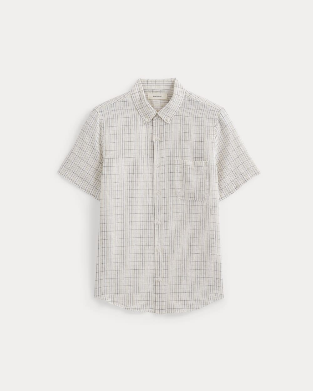 The Classic Short-Sleeve Shirt in Linen | Bone Plaid - Image 2