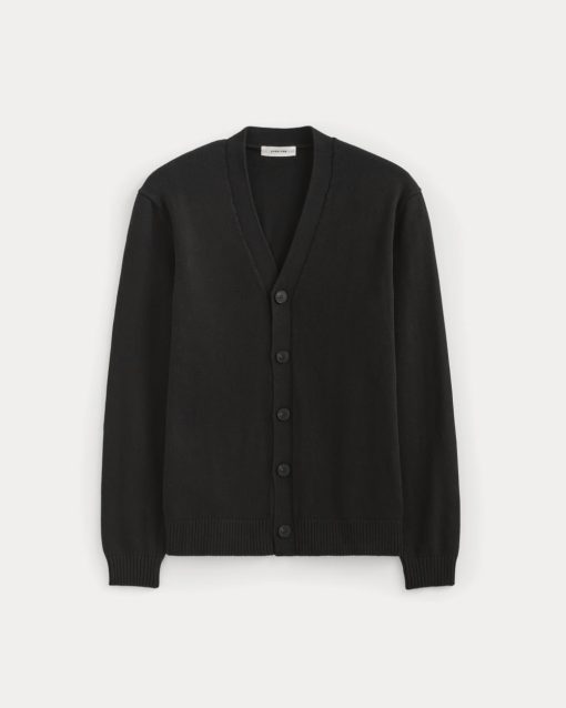 Alternative view of The Classic Cardigan in Everyday Cotton | Black