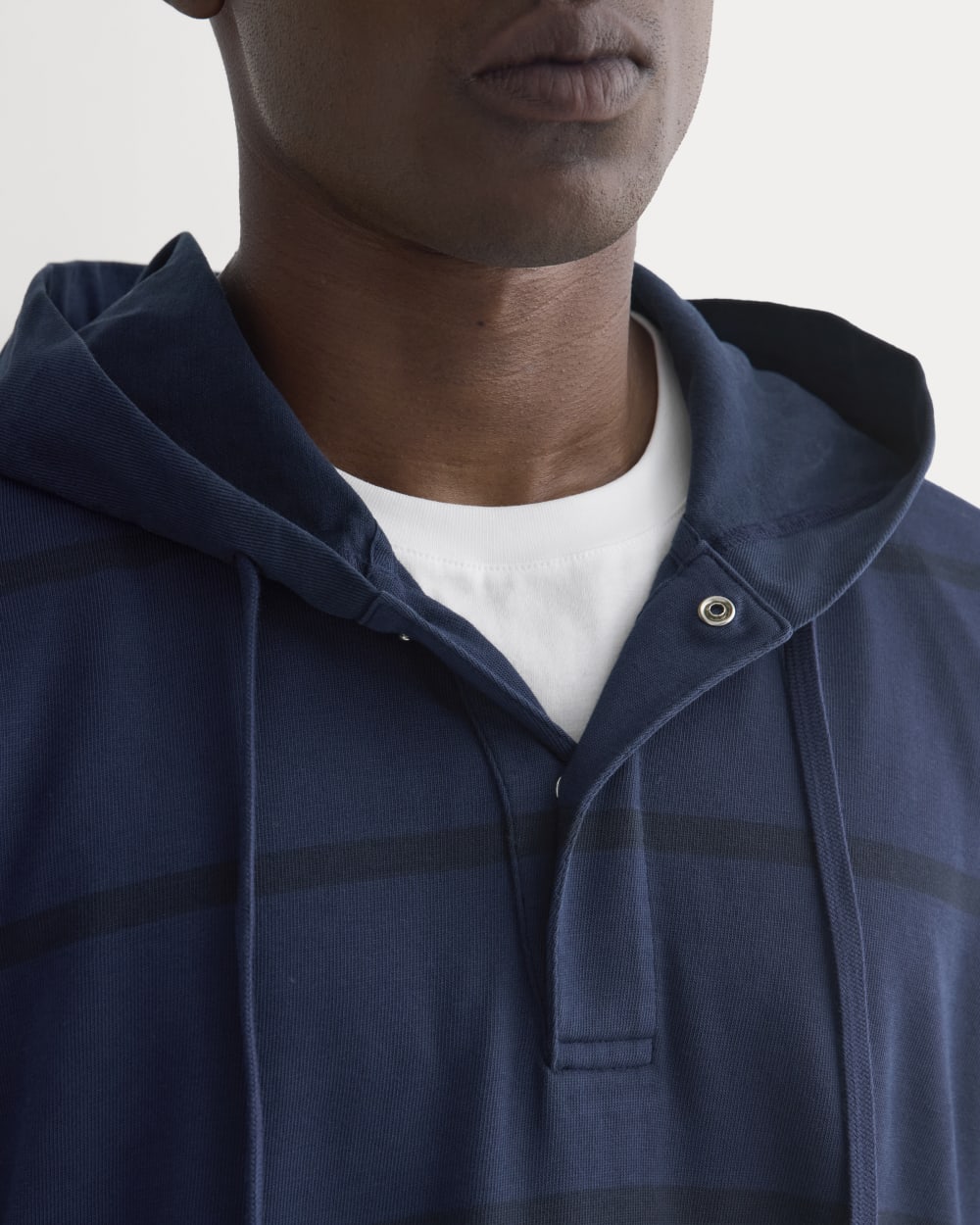 Vintage Rugby Hoodie | Dark Sapphire Stripe - Image 4