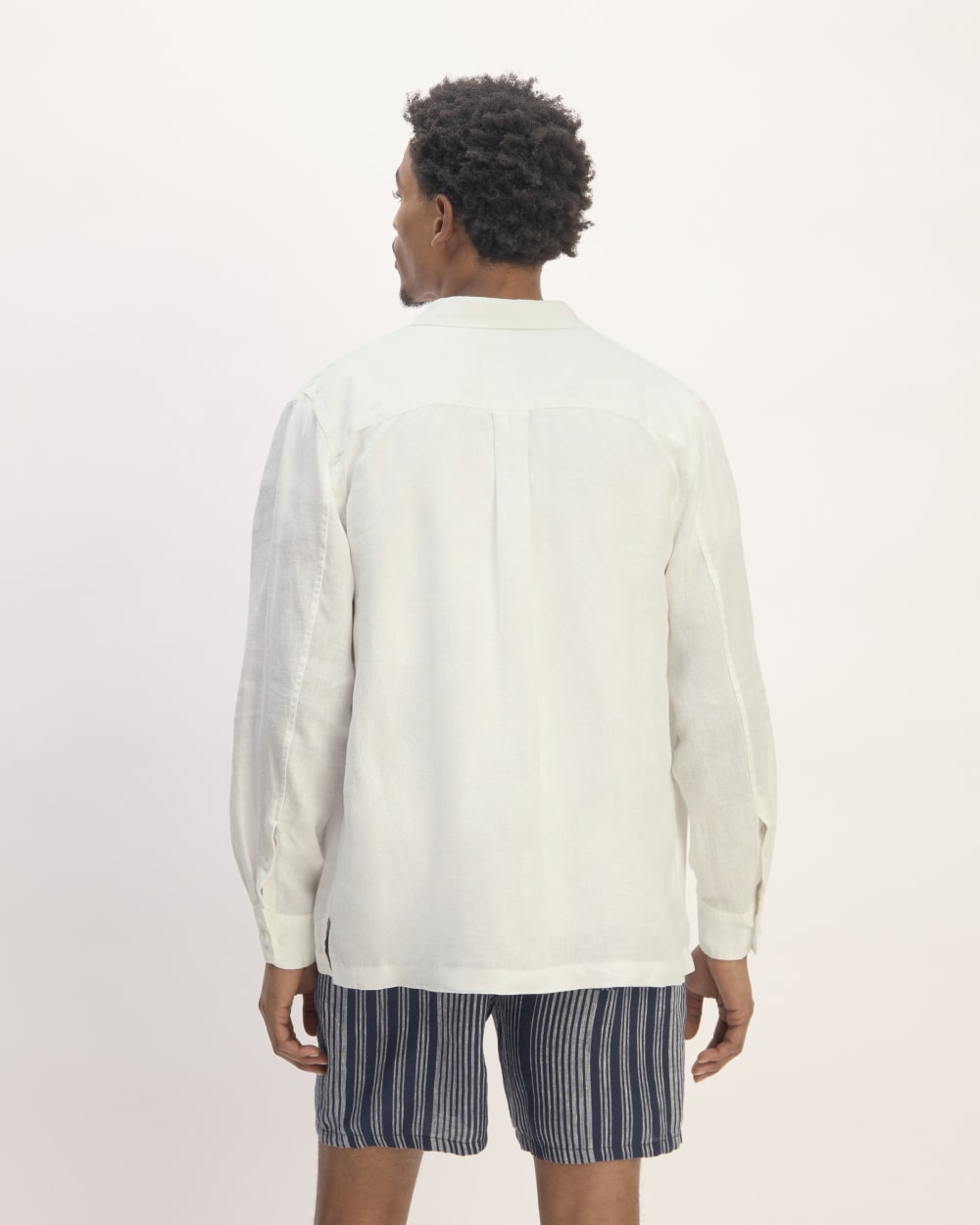 The Linen Straight Hem Shirt | White - Image 6