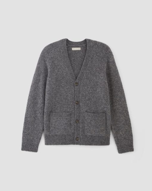 Alternative view of The Cloud Relaxed Cardigan | Heathered Dark Charcoal