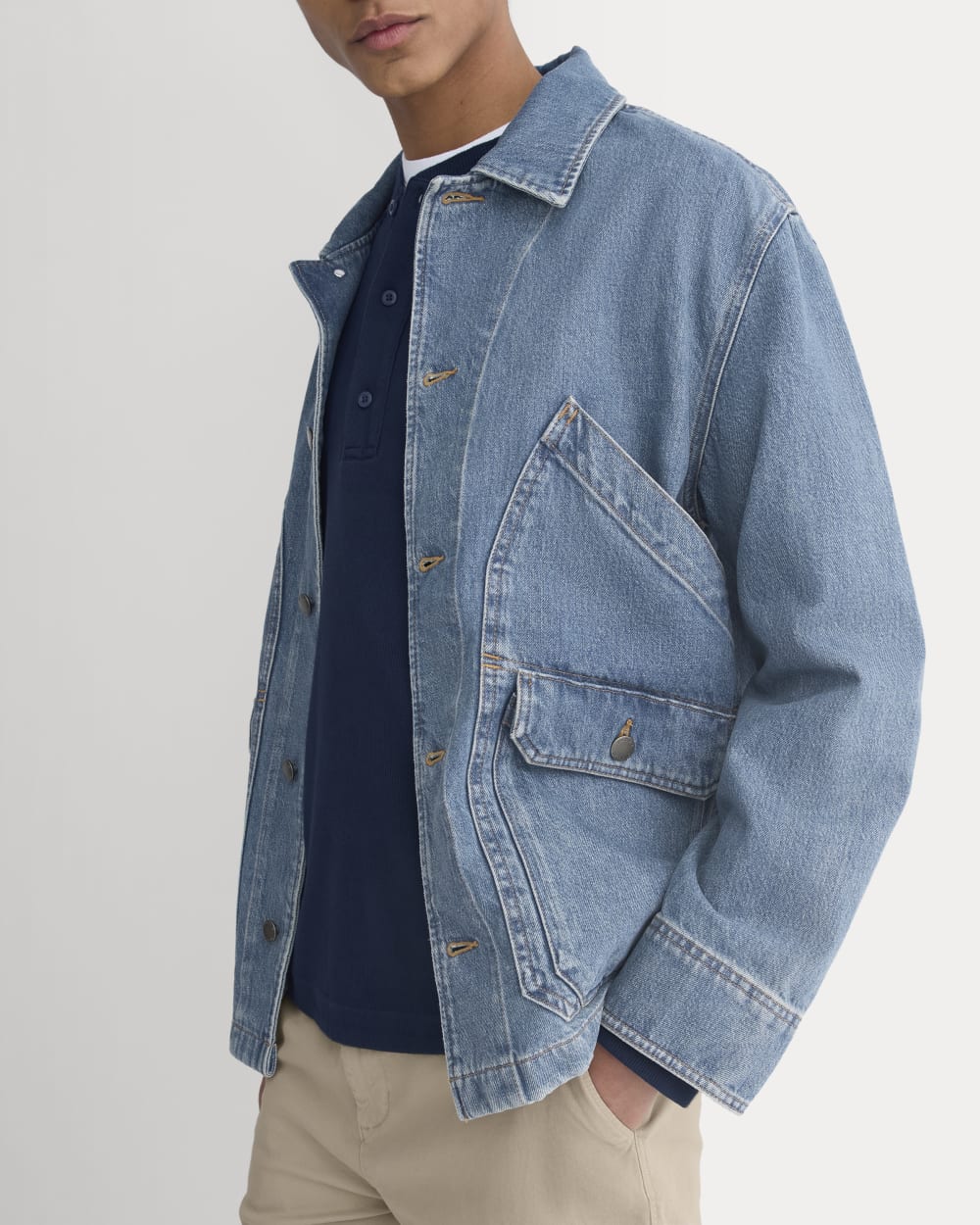 Relaxed Denim Barn Jacket | Robbins Indigo - Image 4