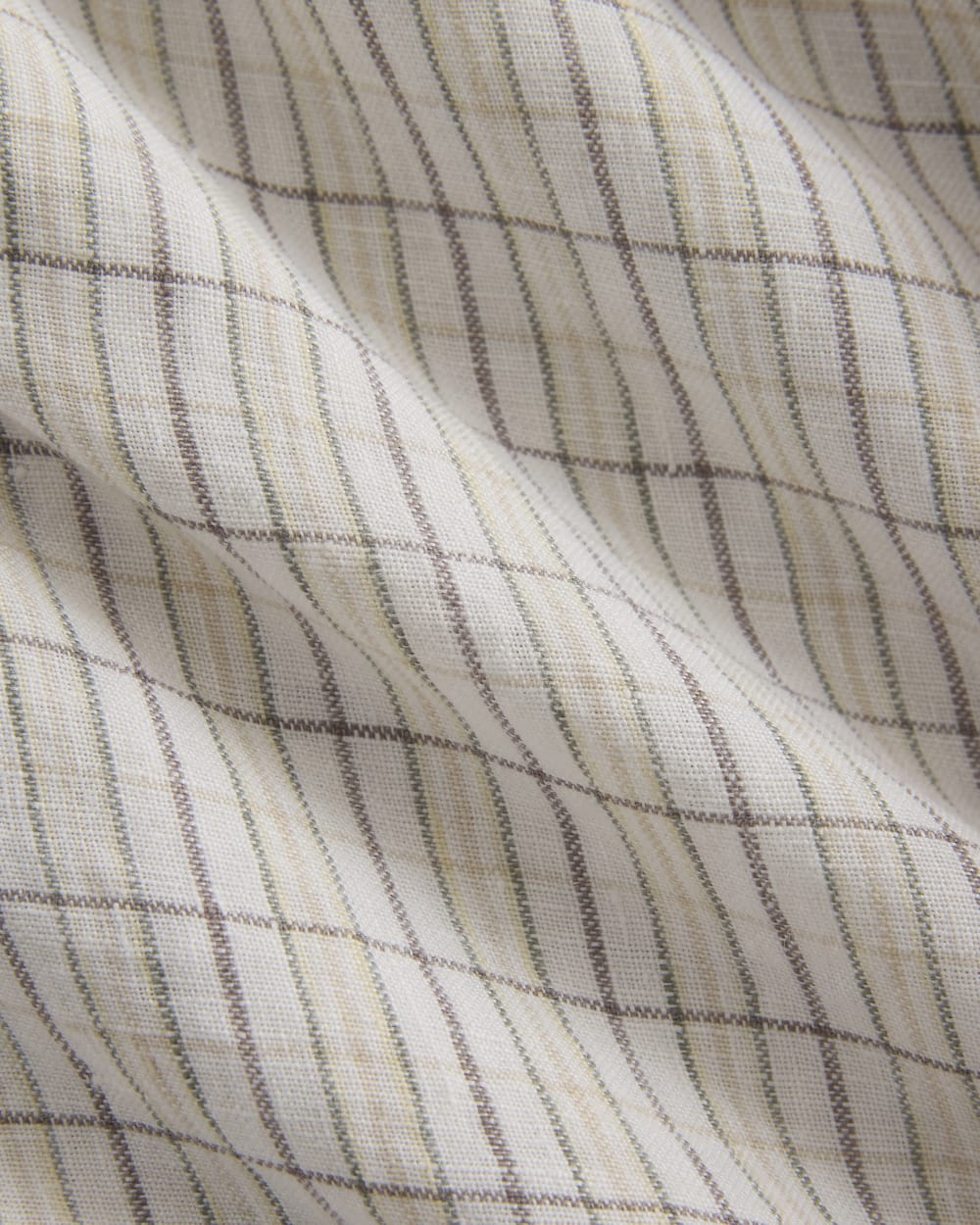 Linen Resort Shirt | Bone Plaid - Image 7