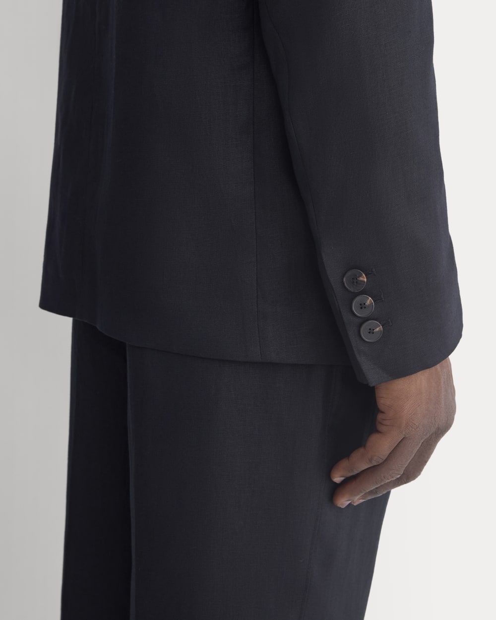 Soyeux Linen Linen Blazer | Black - Image 4