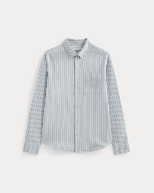 Alternative view of The Classic Oxford Shirt | Summer Sky Stripe | Standard