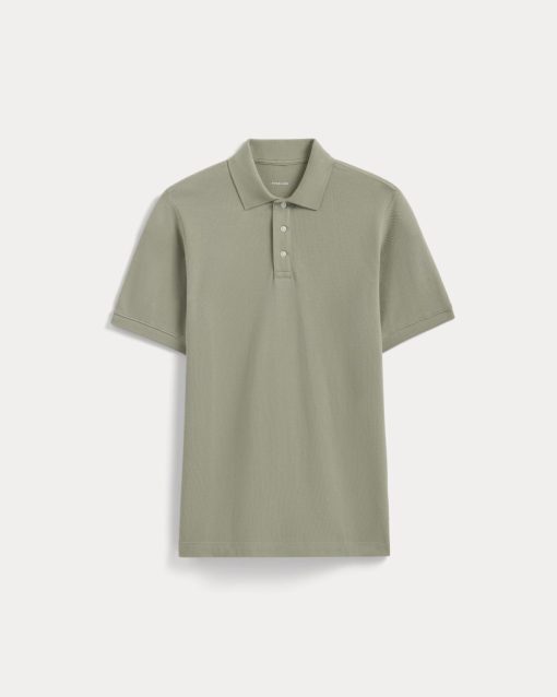 Alternative view of The Pique Polo | Eucalyptus