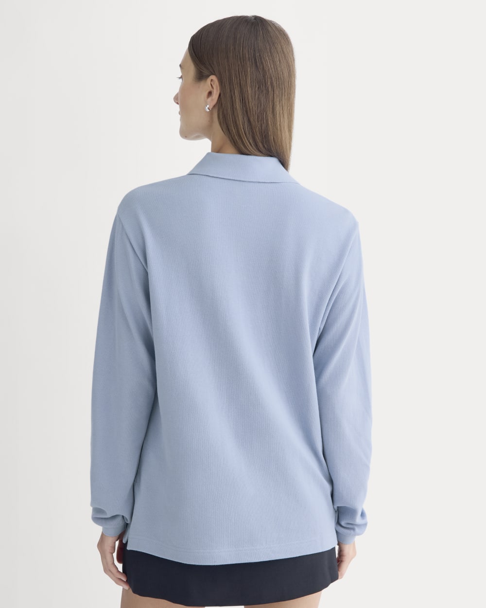 Oversized Pique Polo | Soft Blue - Image 5