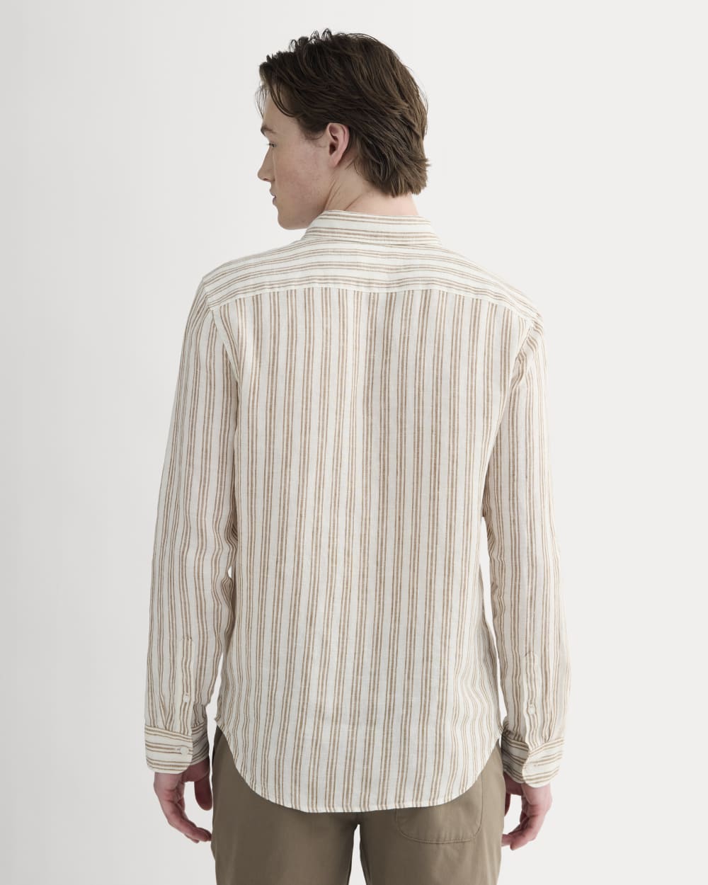 The Classic Shirt in Linen | Bone / Toasted Coconut - Image 5