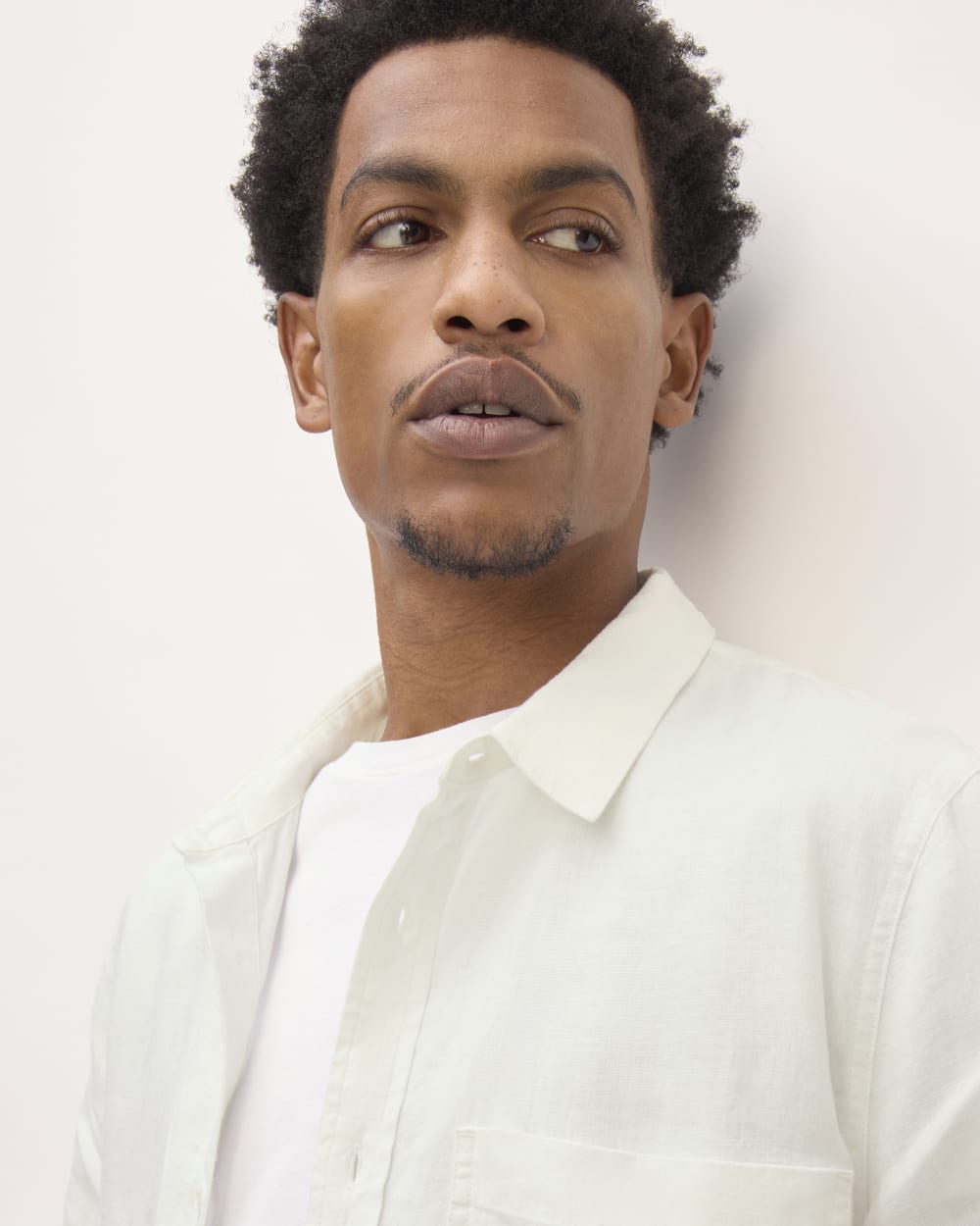 The Linen Straight Hem Shirt | White - Image 4