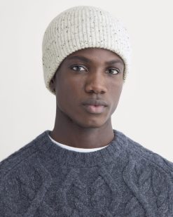 Alternative view of The Cashmere Ribbed Beanie | Frost Donegal
