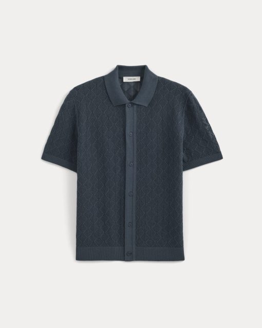 Alternative view of Open-Knit Resort Shirt | Midnight Navy
