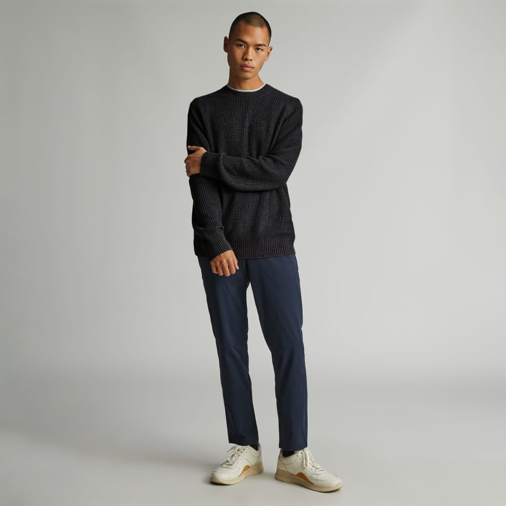 The No-Sweat Ribbed Crew | Heather Ash - Image 2